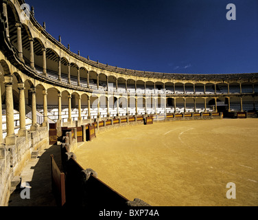 Bull fight arena in Ronda, the oldest one in Spain Stock Photo - Alamy
