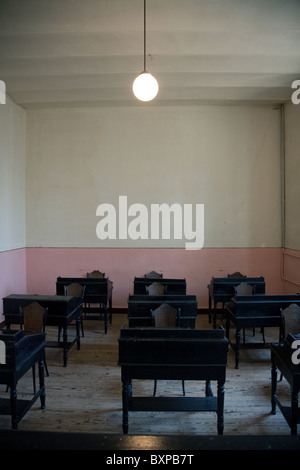 Empty classroom in the Halki Seminary, Heybeliada, Turkey Stock Photo
