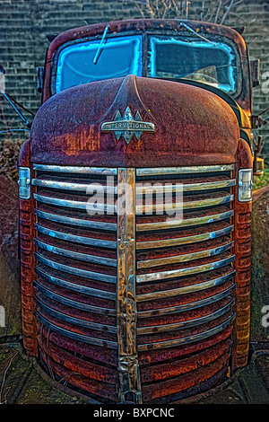 Old 1947 International Dump Truck Stock Photo