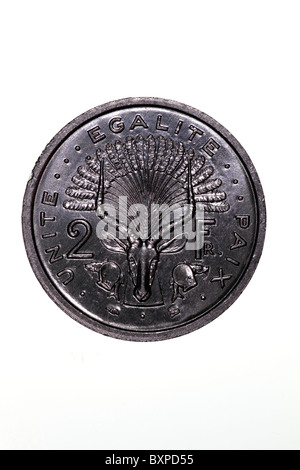 Djibouti coin - 2 Francs Stock Photo