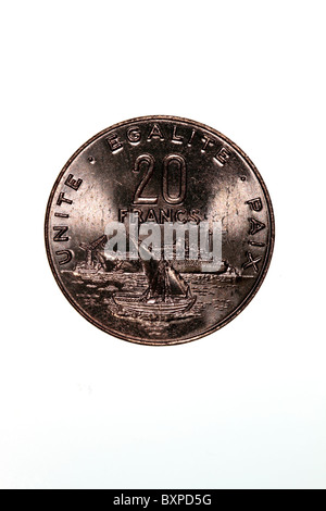 Djibouti coin - 20 Francs Stock Photo