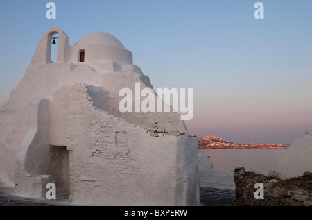 The Church of Panagia Paraportiani in Mykonos old town, Cyclades Stock Photo