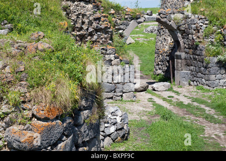 Gate in the Fortress Wall of Lori Berd in Northern Armenia Stock Photo