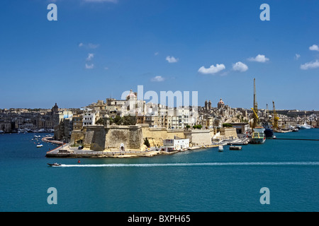 View across Valletta Grand Harbour in Valletta Malta Stock Photo