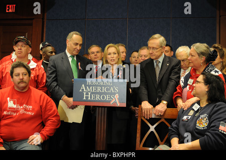 U.S. Senator Kirsten Gillibrand (D-NY) speaking at a press conference after the Senate's passage of the Zadroga 9/11 Health Act.