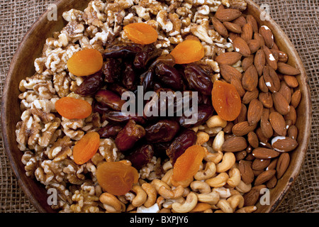ray food gourmet sweet snack nuts nut healthy brown walnut edible delicious vegan vegetarian health nature rustik dates date apr Stock Photo