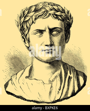 Gaius Julius Caesar Augustus (September 23, 63 BC – August 19, AD 14), first ruler of the Roman Empire Stock Photo