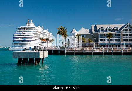 Cruise ship docked at Key West, Florida Keys, USA Stock Photo