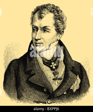 Klemens Wenzel, Prince von Metternich (1773 – 1859), German-Austrian politician and statesman Stock Photo