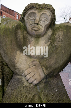 Stone carving   Gargoyle, Preston City Centre, Lancashire,, UK Stock Photo