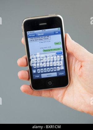 email on iPhone screen Stock Photo