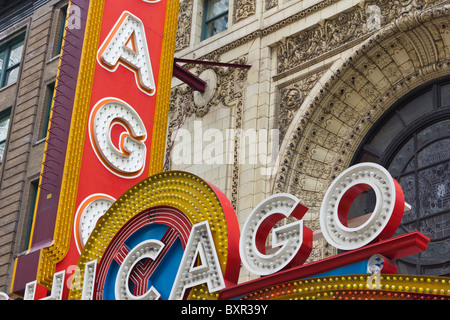 The Chicago Theatre, Chicago Illinois Stock Photo