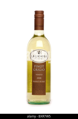 bottle of Pinot Grigio white wine Stock Photo