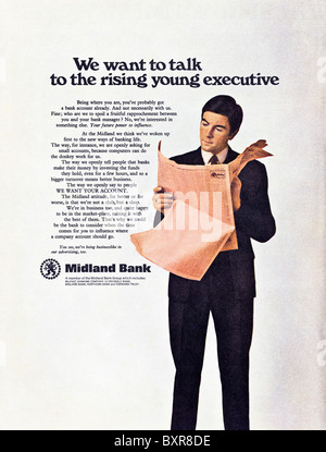 Midland Bank full page advertisement in magazine colour supplement circa 1969 Stock Photo