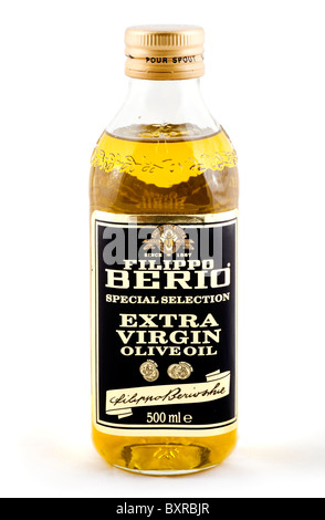 Bottle of Filippo Berio Extra Virgin Olive Oil, UK Stock Photo