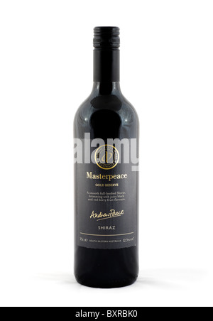 Bottle of Australian Shiraz Red Wine, UK Stock Photo