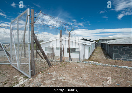 Main Entrance Gates to the Political Prisoners Wing, Robben Island Maximum Security Prison, Cape Town, South Africa Stock Photo