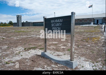 Main Entrance to the Political Prisoners Wing, Robben Island Maximum Security Prison, Cape Town, South Africa Stock Photo