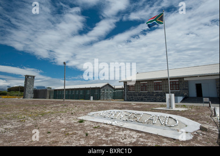 Main Entrance to the Political Prisoners Wing, Robben Island Maximum Security Prison, Cape Town, South Africa Stock Photo