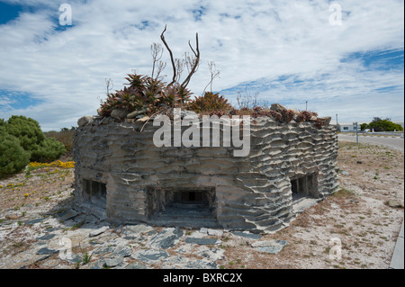 WW2 Guard Pillbox at the Main Entrance to Robben Island Maximum Security Prison, Cape Town, South Africa Stock Photo