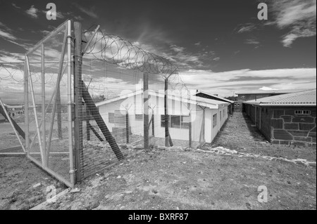 Main Entrance Gates to the Political Prisoners Wing, Robben Island Maximum Security Prison, Cape Town, South Africa Stock Photo