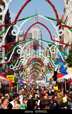 Feast of San Gennaro Festival in Little Italy in New York City Stock Photo