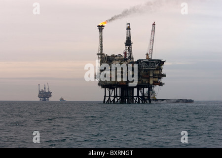 forties Bravo oil rig Stock Photo - Alamy