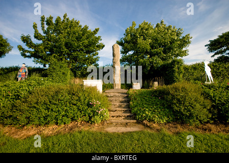 France, Nord Pas de Calais, Agincourt, Memorial and statues of battlefield Stock Photo