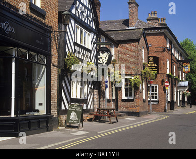 Knutsford Cheshire England UK The Angel Hotel in this town of narrow streets and black and white buildings Stock Photo