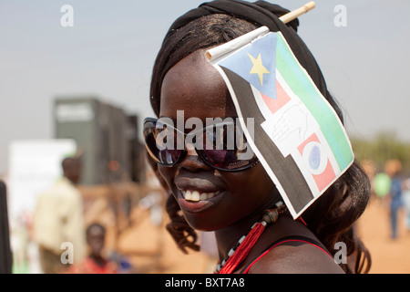 The final independence march  in Juba city centre to encourage people to register and vote in the January 9 2011 referendum. Stock Photo