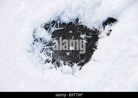 Snow and ice on a frozen Rydal Water during the December 2010 big chill ...