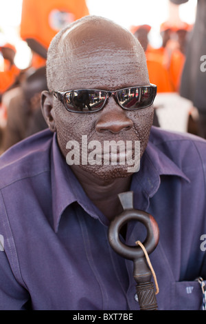 Tribal chiefs take part the final independence event in Juba to encourage people to register for the January 9 2011 referendum. Stock Photo