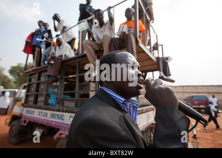 The final independence march  in Juba city centre to encourage people to register and vote in the January 9 2011 referendum. Stock Photo