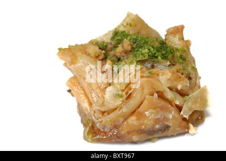 East sweets baklava isolated on white Stock Photo