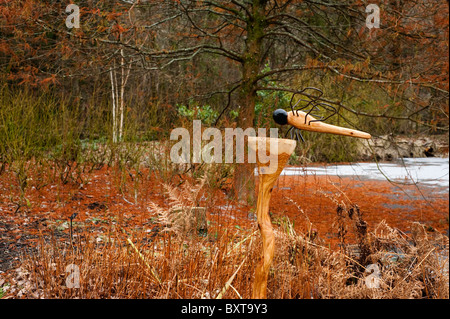 'Dragonfly' by Ben May at RHS Rosemoor in winter, Devon, England, United Kingdom Stock Photo