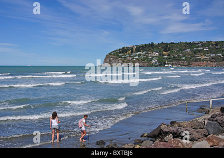 Sumner Beach and Scarborough, Sumner, Christchurch, Canterbury, South Island, New Zealand Stock Photo