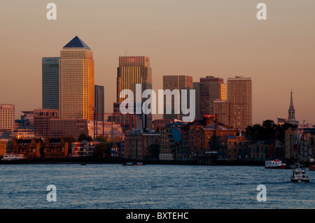 Uk, England, London, Isle Of Dogs/Canary Wharf Central Business District Stock Photo