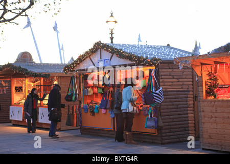 London, South Bank, Cologne Christmas Market Stock Photo