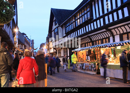 Worcester, Christmas, Friar Street Stock Photo