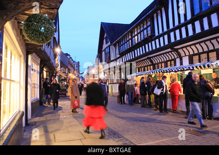 Worcester, Christmas, Friar Street Stock Photo