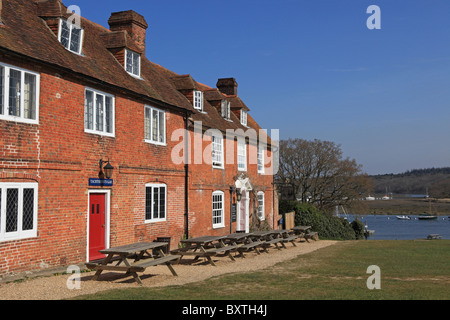 Hampshire, New Forest, Buckler's Hard, Historic Cottages, River Beaulieu Stock Photo