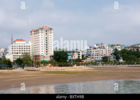 High-rise buildings in Halong City, Halong Bay, Vietnam Stock Photo