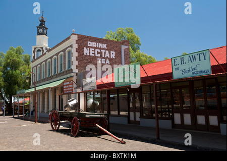 Kimberley Old Town and Historic Buildings in the Big Hole Diamond Mine and Museum,  Northern Cape, South Africa Stock Photo