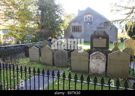 Cumbria, Grasmere, St Oswald's Church, The Wordsworth Family Graves Stock Photo