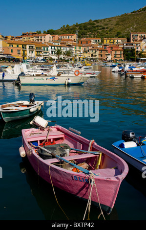 Europe, Italy, Tuscany, Ortobello, Porto Ercole; Capraia Stock Photo