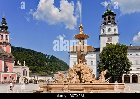Austria Saltzberg Glockenspiel Clock Stock Photo