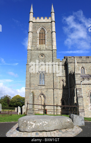 The grave of Saint Patrick at Down Cathedral, Downpatrick, Northern Ireland Stock Photo