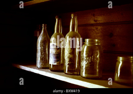 old antique bottles Stock Photo