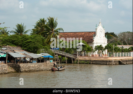 Village near Vinh Long, Mekong Delta, Vietnam Stock Photo