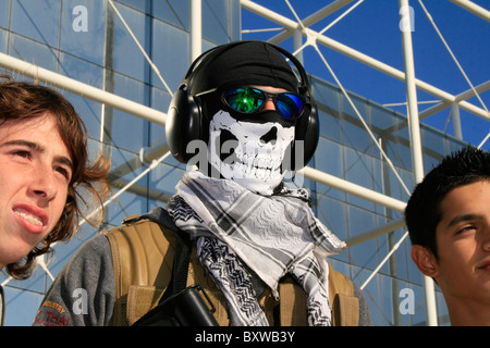 people dressed as cosplay characters at romics trade show in rome 2010 Stock Photo